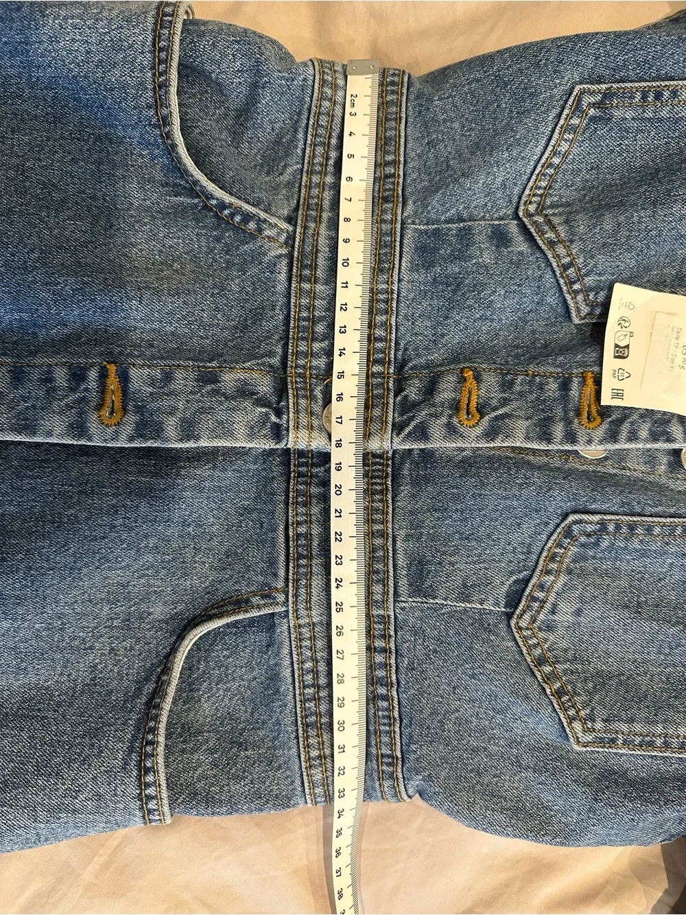 Zara Blue Denim Button-Front Mini Dress - Picture 6 of 10